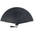 Gifts DIY Black Silk Folding Fan Dance Props Painting Chinese Style Folded Fan Home Ornament Desktop Embellishment Hand Held Fan. 