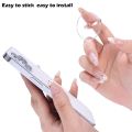 1Pc Transparent Universal Mini Diamond Finger Ring Holder 360° Degree Rotation Thin Fit Adhesive Phone Stand Mount. 