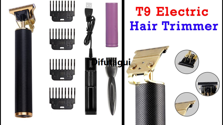 Difutagui%20New%20style%20T9%20Hair%20Clipper%20Hair%20Trimmer%20Rechargeable%20-%20Black%20-%20Image%202