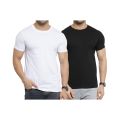 Combo Of Cotton Plain Premium Round Neck T-Shirt For Men. 