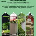 Sutuiying Tuya Zigbee Intelligent Wireless Soil Moisture Meter Temperature Portable Humidity Tester Plant Monitor IP67 Detector for Garden Planting. 