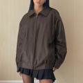 Women's Oversize Leather Jacket Biker Style Fashion Outerwear. 