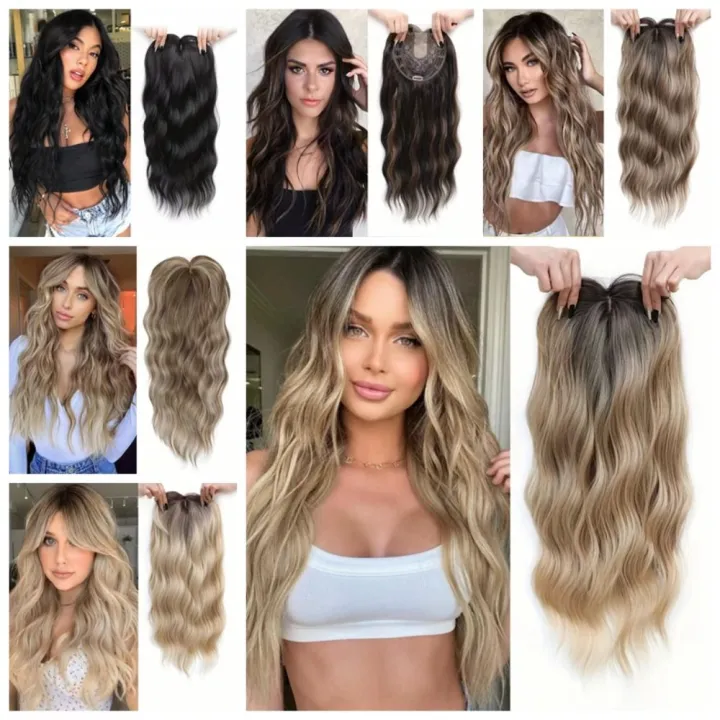 Seamless%20Ombre%20Topper%20Hair%20with%20Hair%20Bangs%20Long%20Wavy%20Curly%20Hair%20Synthetic%20Hair%20Toppers%20Natural%2022%20Inch%20Top%20Closures%20Hairpiece%20Increase%20Hair%20Volume%20-%20Image%206