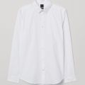 Plain White Full Sleeves Plain Cotton Shirt For Men. 