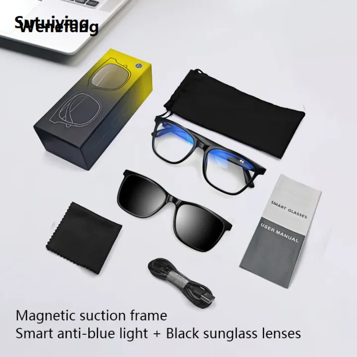Wenefang%20Sutuiying%20Hot%20GS05%20Smart%20Glasses%20For%20Men%202%20in%201%20UV%20Protection%20Portable%20Polarized%20Hot%20Selling%20Anti-blue%20light%20Black%20Frame%20White%20Lenses%20Music%20Sunglasses%20-%20Image%206