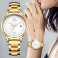 NAVIFORCE Top Brand Luxury Golden Fashion Business Casual Premium Pretty Waterproof Warranty Wristwatch Watch For Women. 