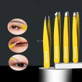 Mini Born Precision Stainless Steel Tweezers For Eyebrow Hair Facial HaiLuxury r Removal, Splinter, Blackhead Slant Tip Angle Tip Pointed Tip. 
