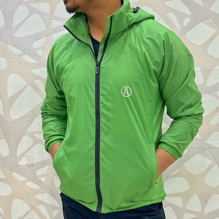 Lime green windbreaker jacket hotsell