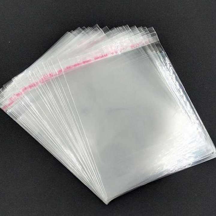Self Seal Adhesive Cello Cellophane Resealable Plastic 8*12 Inch PP Plastic HDPE Transparent Garment Packing Covers (Pack Of 40Pieces)