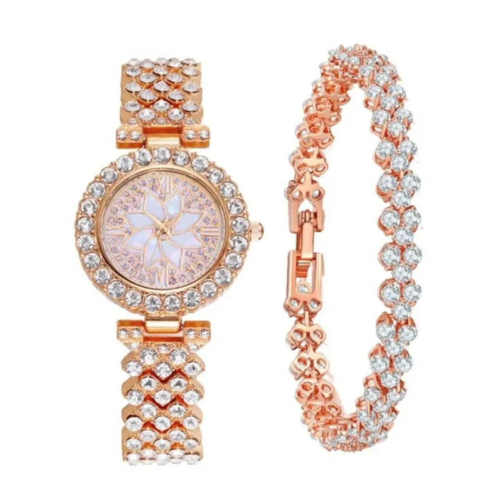 Fashion%20With%20Bracelet%20Gypsophila%20Watch%20Rose%20Gold%20Alloy%20Ladies%20Watch%20Bling%20Bling%20Flower%20Diamond%20Watch%20-%20Image%207