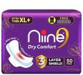 Niine Dry Comfort Ultra Thin Sanitary Napkin XL+ 50 Pads. 