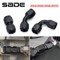 New Universal AN4 AN6 AN8 AN10 Female To Female Union Aluminum 0/45/90 Degrees Hose Fitting Adaptors Elbow Oil Cooler Connectors. 