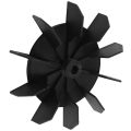 Replacement 0.5" Inner Bore 10 Impeller Air Compressor Motor Fan Blade Black. 