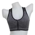Free Size Black/Grey Zippered Sports Bra For Women and Girls. 