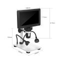 LCD 7 inch Digital Microscope HD USB Microscope with Wired Remote 1200X Magnification Handheld Microscope with Video Recorder. 