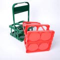 6 Hole Foldable Beer Bottle Holder, Handle Portable Use Wine Storage Rack, Bar Drink Holder Container Green. 