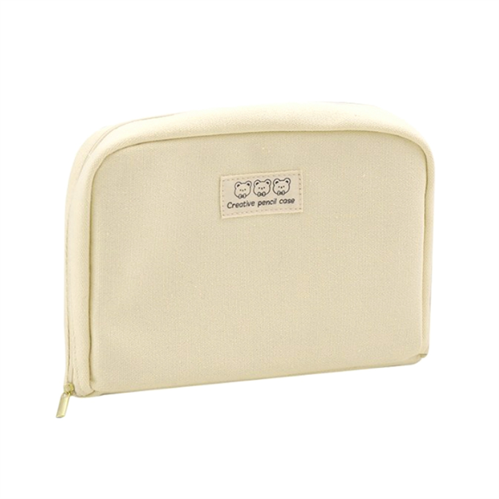 Yellow Aesthetic School Pencil Case Stationery Pen Bag Zipper Pencil Bag School Supplies