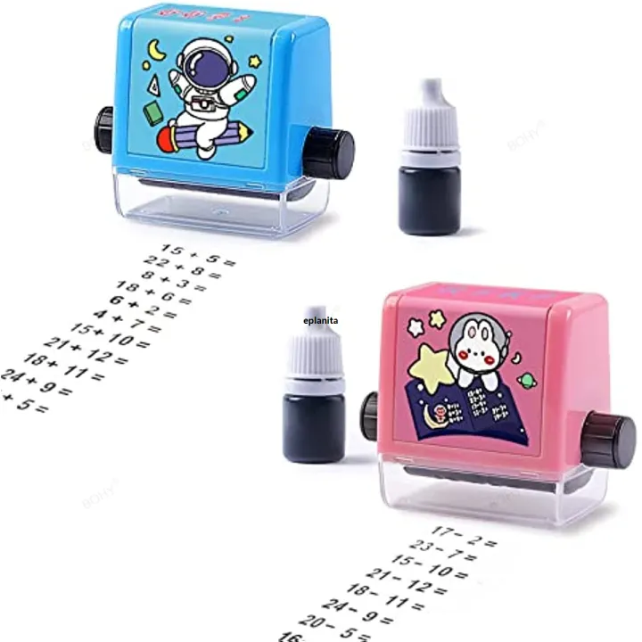 Teaching Stamps Practice Tools Smart Math Roller Stamps Kids Addition ...
