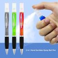 All-in-One Ballpoint Pen with Sanitizer Spray and Fragrance Mist, Refillable Rubber Grip for On-the-Go Freshness and Cleanliness. 