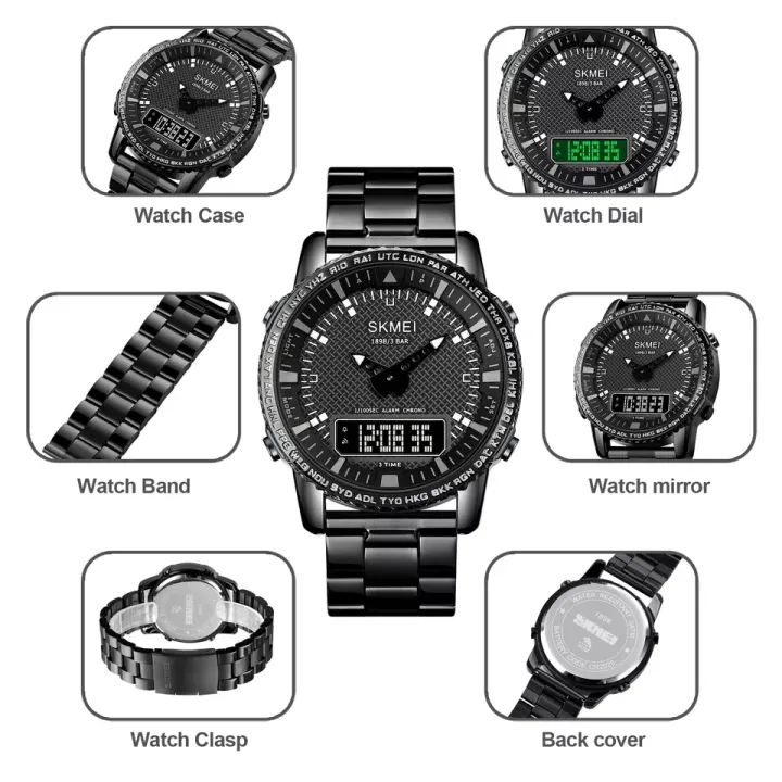 SKMEI%201898%20Men's%20Outdoor%20Watch%20Multifunction%20Stainless%20Steel%20W/%203%20Time%20-%20Image%207
