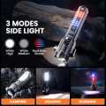 F35 High Power LED Flashlight USB Rechargeable Roll Zoom  Long Range Tactical Torch Strong Light Lamp Outdoor Ultra Powerful Flash Light. 