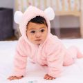Baby Winter Hooded Romper. 