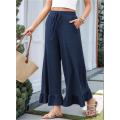 Womens Wide Leg Pants Navy blue XXL. 