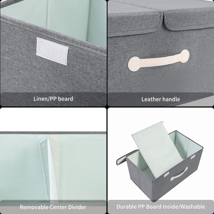 Neat%20Nook%20/%20Dual%20Compartment%20Storage%20Bins%20with%20Lids,%20Large%20Collapsible%20Storage%20Boxes%20with%20Lids%20-%20Image%205