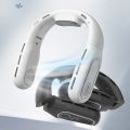 Portable Mini Digital Display Leafless Hanging Neck Fan Foldable Design Quiet Operation Charging Fan Vaneless Technology 3 Speeds Portable Neck Fan Office Use. 