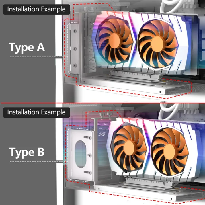 Vertical%20GPU%20Mount%20Bracket,2%20Graphics%20Card%20Steering%20Holder%20Slots%20with%20Hardware,EGPU%20Dock,External%20GPU%20Docking%20Station%20White%20-%20Image%204