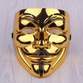 Golden Hackers Mask V For Vendetta Halloween Face Mask Costume Cosplay Party | Green Hacker Cosplay Mask. 