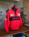 Summer New  Ferrari Vintage Racing Jacket  Embroidered Cotton Padded Rider Jackets | Printed | Trend Biker Outwear. 