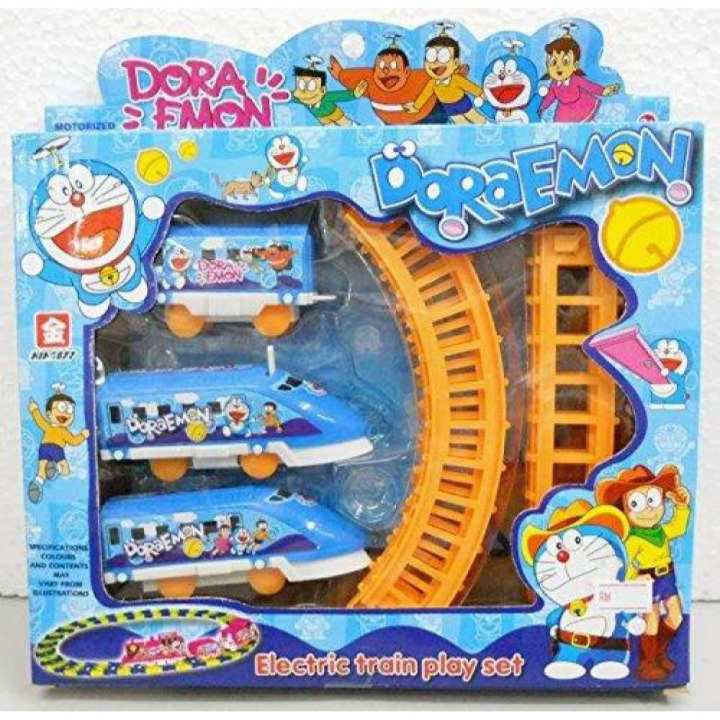 Electric Toy Train For Kids - Doremon Train Set