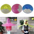 UFO Waterproof Hands-Free Umbrella Rain Hat Headwear Cap Raincoat. 