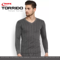 Rupa Torrido 7001 V Neck Grey Thermal Top For Men | Thermocot / Thermal Wear For Men (Top Only). 
