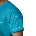 Unisex Aqua Blue Scrubs With Side Piping Apron For Doctors, Nurses, Medical Students. 