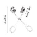 Kitchen accessories Rice Balls, Ice Cream Balls Stainless Steel Meatball Mold With Hole Silver Kitchen Tools Kitchen Utensil Meatball Spoon Meatball Maker Demoo. 