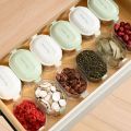 Dual Layer Kitchen Seasoning Organizer Creative Stackable Sealed Spice Storage Box Fresh-keeping Space-saving Seasoning Box for Salt. 