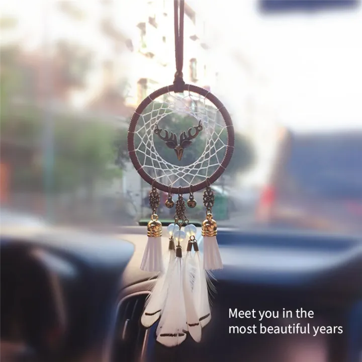 Dream%20Catcher%20Feather%20Car%20Mirror%20Hanging%20Spare%20Parts%20Rear%20View%20Mirror%20Accessories%20for%20Aesthetic%20Decorations%20Ornament%20-%20Image%207