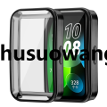 Zhusuowang Soft TPU Case For Huawei Band 9 / 8 /10 Shell Frame Bumper Screen Protector Glass Band9 Full Clear Protective Cover Fifty percent discount. 