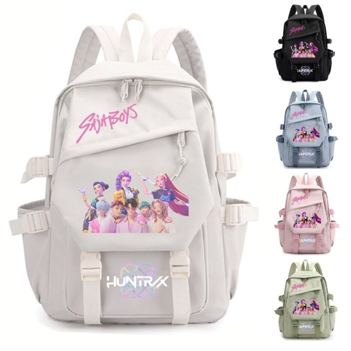 Cool Nylon KPop Demon Hunters Backpacks Large Capacity Hip Hop Saja Boys Backpacks Lightweight School Bag Girls Gift