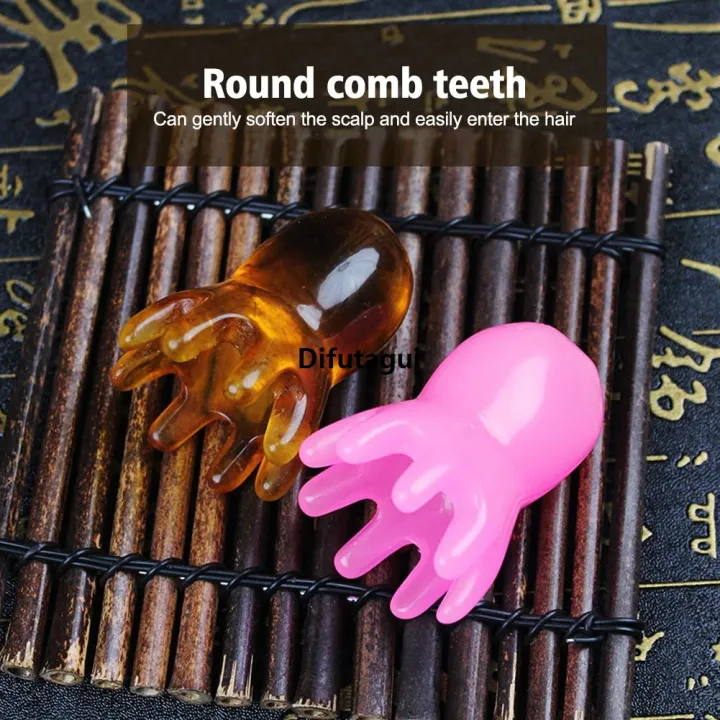 Difutagui%20Beeswax%20Resin%20Octopus%20Comb%20Massage%20Hair%20Care%20Head%20Dredging%20Meridian%20Luxury%20Comb%20Massage%20Soft%20Silicone%20Brush%20Head%20Is%20Small%20And%20Portable%20-%20Image%202