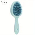 Sutuiying 1pc Silicone Long Handle Hair Washing and Massage Brush, Sales promotion with Two Brush Heads for Deeper Scalp Massage Hair Brush. 