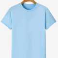 Sky Blue Cotton Plain Half Sleeves T-Shirt For Men - Sky Blue | Multisize | Fashion | Summer T-Shirts For Men. 