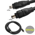 【Lrofessional service】Firewire Ieee 1394 Used I.link S400 Firewire Ieee 1394 4pin To 4pin Data Sync Extension Cable For Dv Camera To Notebook. 