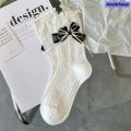NEW Anedshaop New style Lolita Lace White Socks Women JK Bow Frilly Socks Female Sweet Long Cotton Socks Girls Ankle Dress Calcetine Medias. 