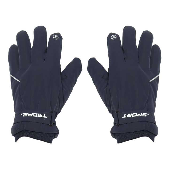 Sport Full Waterproof And Windproof Inside Thick Fleece Fur Lined Glove For Winter Warm Riding