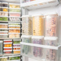 Plastic Storage Fresh Keeping Box Refrigerator Food Rice Beans Drain Crisper. 