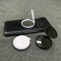Mini Portable Round Shape Blank 360 Rotation Double-sided Mirrors Mobile Phone Folding Stretch Bracket Phone Holder AITENG. 