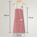 Cute Cotton Linen Kitchen Aprons Sleeveless Oil-proof Chef Work Apron Hanging Neck Breathable Cooking Apron. 